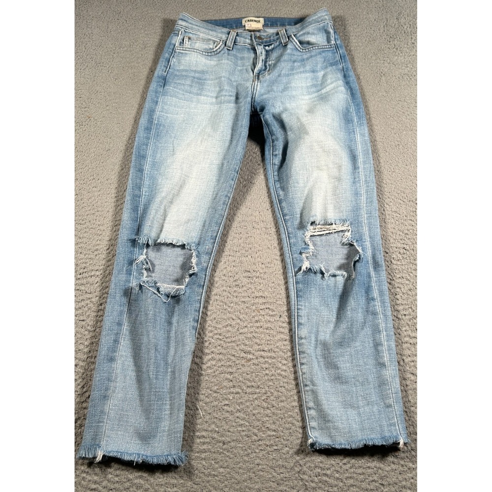 L'Agence El Matador Jeans‎ Women 26x24 Blue High Rise French Slim Fit Distressed